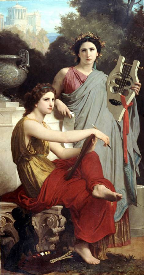 Bouguereau William-Adolphe - L-Art et la Litterature.jpg